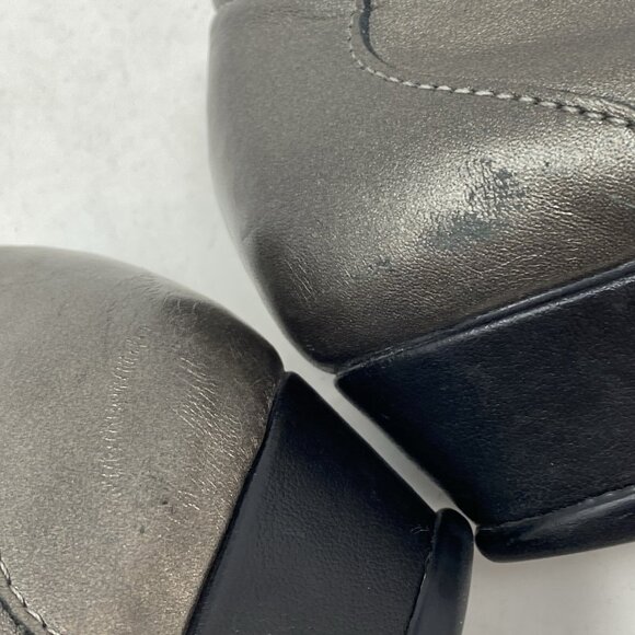 SAS Shoe Women 8.5 Easier Gray Leather Dress Loafer Tripad Comfort Moccasin Heel - Picture 8 of 11